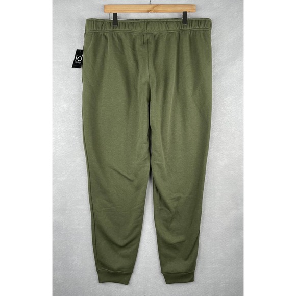 ID Ideology Men's 2XL Fleece Ankle Joggers Drawstring Waist 2 Pocket Green NEW - Picture 4 of 8